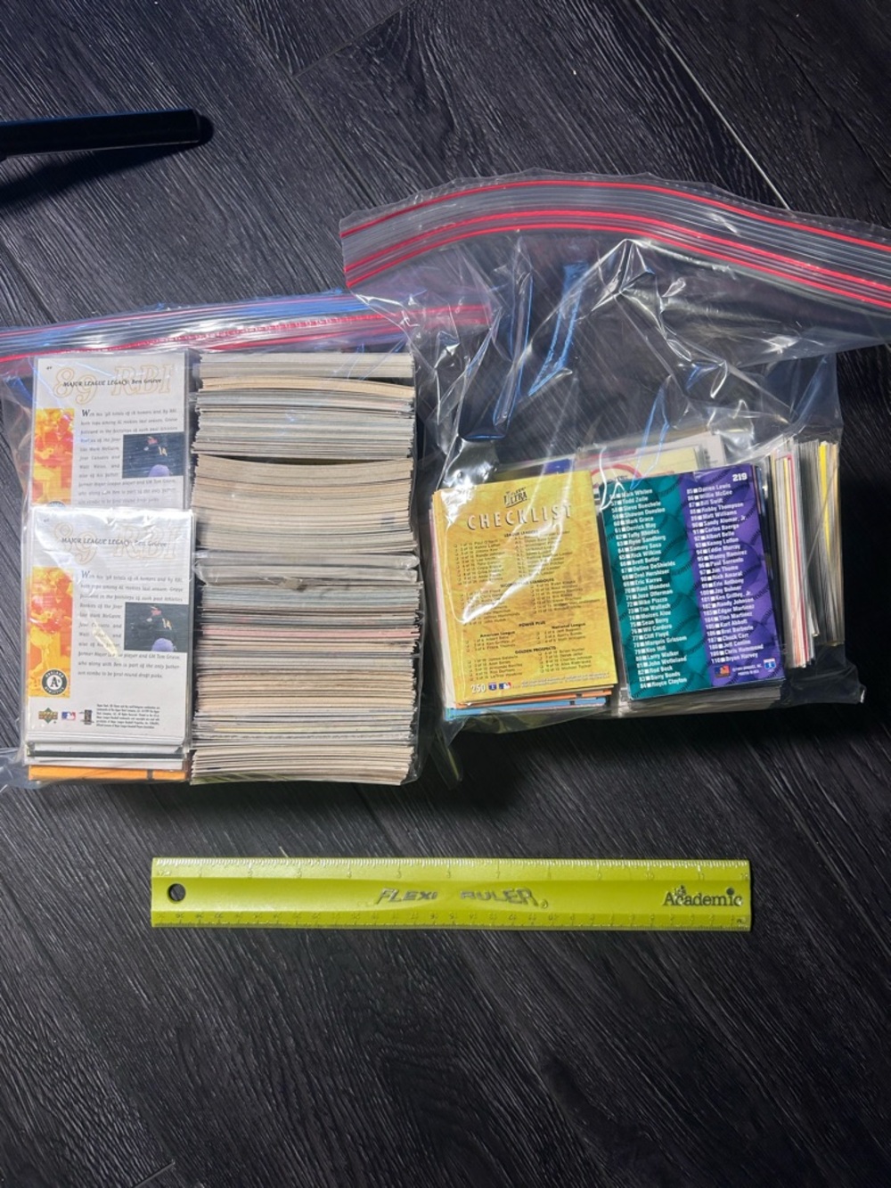 Large Vintage Baseball Cards Lot Mixed Years Fleer Checklists, Insert only